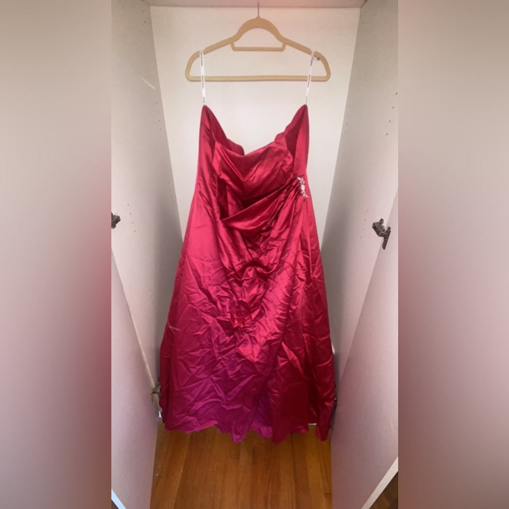 Hot pink bridesmaid dress